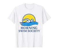 Líneas de Amanecer de la Sociedad de Natación de la mañana para Equipos de Piscina de Aguas Camiseta