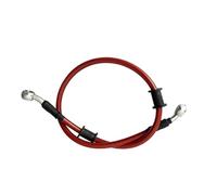 Líneas de freno Manguera de freno hidráulico de 40 cm a 150 cm de longitud, manguera de freno universal, cable de freno de acero, cabezal banjo, ambos lados, 28°(Red 90cm)