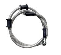Líneas de freno Manguera de freno universal de acero de 40 a 150 cm con cabezal de banjo en ambos lados, 28° para motocicleta.(Silver 90cm)