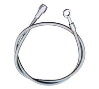 Líneas de freno Manómetro Universal De Embrague Freno Hidráulico AN4 12" A 72", Manguera Aceite Vacío Turbo, Recta A Banjo 10 Mm Sustitución de tuberías de freno del coche(22 INCH)