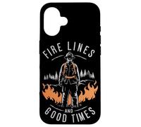Líneas de Fuego contra Incendios y Good Times Wildland Firefighter Carcasa para iPhone 16