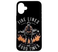 Líneas de Fuego contra Incendios y Good Times Wildland Firefighter Carcasa para iPhone 16 Plus