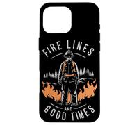 Líneas de Fuego contra Incendios y Good Times Wildland Firefighter Carcasa para iPhone 16 Pro MAX