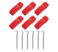 Líneas de límite de voleibol de playa con estacas, kit de marcado de cancha de nailon de 8 x 16 m para juegos de arena al aire libre, cuerdas de campo portátiles y clavos de tierra