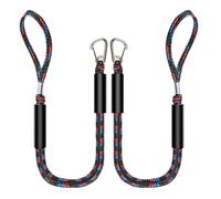 Líneas de muelle elásticas para barco, cuerda marina elástica, clips de acero inoxidable, lazos de amarre ajustables, pontón, kayak, yate, puerto para pesca, vela y canoa