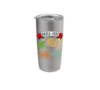 Líneas de Nazca Perú Arte Misterio Geoglifo Antiguo Perú Vaso térmico de acero inoxidable de doble pared