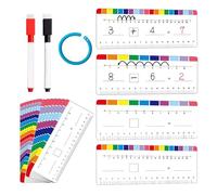 Líneas De Números Para Estudiantes | Juegos De Adición Y , Juego De Tarjetas Flash Borrables De Doble Cara Con De Almacenamiento,Para Niños Casa Guardería Clase Escuela Y Guardería