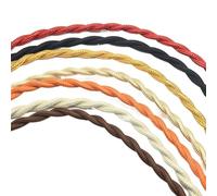 líneas de tejido, Canaleta de 2 conductores, 0,75 mm², cable alimentación trenzado cuadrado for lámpara, multicolor, 5-20 m(Yellow,10Meter)