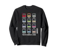 Líneas de Tren del Metro de Tokio Kanji Marunouchi Ginza Hibiya Oedo Sudadera