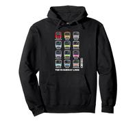 Líneas de Tren del Metro de Tokio Kanji Marunouchi Ginza Hibiya Oedo Sudadera con Capucha