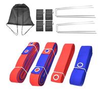 Líneas de Voleibol de : Juego de Marcado de límites de cancha al Aire Libre, Cinta Deportiva Ajustable, Kit de fácil configuración para Jugar en el césped, Accesorio para Juegos de Playa | Config