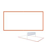 Líneas de voleibol de , líneas de límite de cancha de voleibol al aire libre, juego de cuerda de marcado visible, accesorios deportivos para picnic, camping, parque, patio trasero, césped