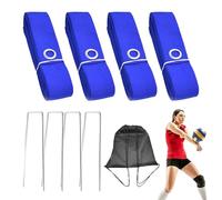 Líneas de Voleibol de Playa, Cinta de límite de Nailon, Equipo Deportivo al Aire Libre, Kit de Marcado de cancha Plegable y Ligero con Clavijas, Accesorio de Juego de para Patio Trasero, Parque