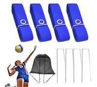 Líneas de voleibol de playa, juego de marcado plegable para cancha al aire libre, accesorios deportivos resistentes para práctica, parque, hogar, patio trasero y juego recreativo, 1.97 pulgadas, rojo