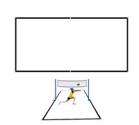 Líneas de voleibol de playa, líneas de límite de cancha de voleibol al aire libre, juego de cuerda de borde de marcado visible para campo deportivo, playa, parque, césped, picnic, camping