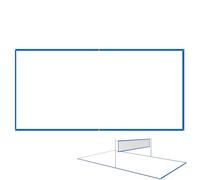 Líneas de voleibol para arena, líneas de límite de cancha de voleibol portátiles | Juego de cuerda de borde de marcado visible para campo deportivo, playa, parque, césped, picnic, camping