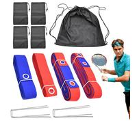 Líneas de voleibol para césped, juego de líneas de límite al aire libre para arena, accesorios plegables, equipo de entrenamiento para deportes, sol, lago, universidad, parque, patio trasero, juegos