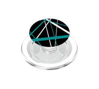 Líneas diagonales azuladas atrevidas y Acentos Blancos PopSockets PopGrip para MagSafe