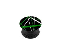 Líneas diagonales en Verde Medio audaz Acentos Blancos PopSockets PopGrip Adhesivo