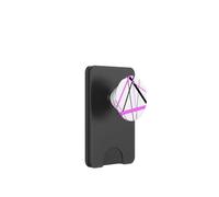 Líneas diagonales Frescas Lila-Rosa Acentos Negros PopSockets PopWallet para MagSafe