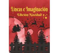 Líneas e Imaginación: Edición Navidad: Libro de dibujo de lineas sobre acuarela para adultos con fondos navideños ( Volumen 2)
