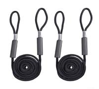 Líneas elásticas para barcos de 5/8 pulgadas x 10 pies, paquete de 2 cuerdas de amarre que absorben los golpes con flotadores para kayak para moto acuática, pontón, canoa PWC, nailon resistente doble