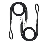 Líneas elásticas para muelle de barco, cuerdas de amarre elásticas para kayaks, motos acuáticas y pontones (2 unidades, negro)