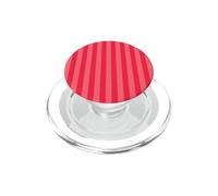 Líneas geométricas a Rayas de Coral Rosa Intenso con Rayas Preppy Lindas PopSockets PopGrip para MagSafe