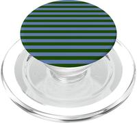 Líneas horizontales a rayas azules y verdes, rayas preppy lindas PopSockets PopGrip para MagSafe