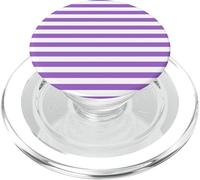 Líneas horizontales a rayas moradas y rosas, rayas preppy lindas PopSockets PopGrip para MagSafe