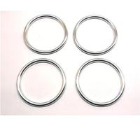 Líneas Molduras Decoran Interiores Para A1 2014-2017 4 Unids/set Pegatina Para Salida Aire Aleación Aluminio/Panel Instrumentos Decoración Para Salida Aire Anillo(Plata)