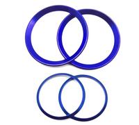 Líneas Molduras Decoran Interiores Para Alfa Para Romeo Para Stelvio Salida Aire Frontal Anillo Ventilación Cubierta Colorida 4 Uds Pegatinas Decorativas(Azul)