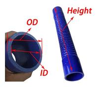 Líneas y mangueras presión Manguera de turbocompresor alambre acero, manguera corrugada, flexible silicona, tubo admisión aire(300MM_ID45MM)