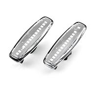 LINEAW Componentes Las Luces de Giro para Nissan para Fuga para Murano para Pathfinder para Skyline Luz Señal Giro Marcador Lateral Dinámico Coche luz de señal Giro Espejo ala (Color : Crystal White)