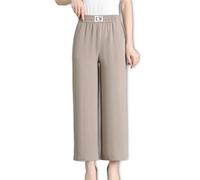 Linebalm Pants, Pulisa Womens Pants, High Rise Pull-On Stretch Pant, Breathable for Senior Women (Khaki,3XL)