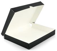 Lineco Museum Archival Folio - Caja de almacenamiento sin ácidos con bordes de metal, 16.5 x 20.5 x 1.75 pulgadas, color negro (717-1620)