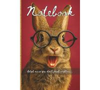 Lined A5 Notebook “Bunny with Glasses - Cute Rabbit” 120 pages, 60 sheets, usable as a bullet journal, diary, or notebook - Durable and eco-friendly