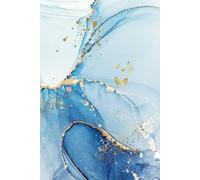 Lined Blue Marble Notebook 250 lined pages on white paper 6x9inch Journal, Diary, to do list notepad