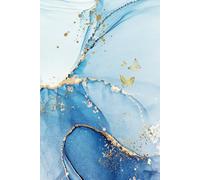 Lined Blue Marble Notebook 250 lined pages on white paper 6x9inch Journal, Diary, to do list notepad