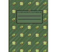 Lined Composition Notebook: 8.5” x 11” 200 Page Lined Notebook Hand Drawn and Designed Pixel Art Avocado Toast Theme