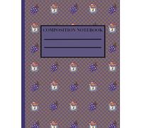 Lined Composition Notebook: 8.5” x 11” 200 Page Lined Notebook Hand Drawn and Designed Pixel Art Grape Jam Theme