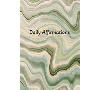 Lined Daily Affirmations Journal Marble for Women Men: 150 pages Wide ruled Paperback