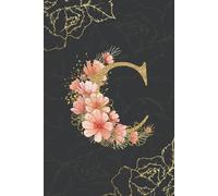 Lined Journal Letter C Monogram Journal Elegant Gray and Gold Lined Notebook with Letter C Cover Elegant Floral Monogram Diary Initial C Notebook Initial C Journal Ideal for Gifts and Personal Use