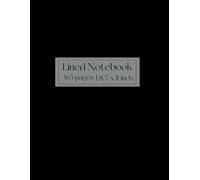Lined Journal Notebook, 365 Numbered Pages, A4 (8.5" x 11") - Classic Black Ruled Notebook for Writing, Notes and Daily Journaling