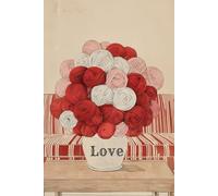 Lined Journal Notebook - Bouquet of yarn journal cover - 6x9 Softcover, 121 lined Pages, Matte finish: Perfect for Crochet Lovers, Crafters, and Creative Gifting