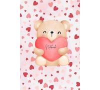Lined Journal Notebook, Teddy Bear Hugging a Heart Art,120 Pages, 6x9 inches, Paperback Cover (Valentin's Day)