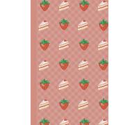 Lined Notebook: 5” x 8” 80-Page Lined Notebook Hand Drawn and Designed Pixel Art Strawberry Shortcake Theme Wide-Lined