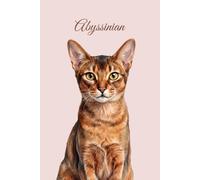 Lined Notebook 6x9: Abyssinian Cat Notebook for Studying, Work, Note Taking | Cute Watercolor Cat Portrait Journal for School, College, University | ... Lover Gift for Women, Men, Teens (Cat breeds)
