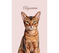 Lined Notebook 6x9: Abyssinian Cat Notebook for Studying, Work, Note Taking | Cute Watercolor Cat Portrait Journal for School, College, University | ... Lover Gift for Women, Men, Teens (Cat breeds)