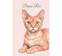Lined Notebook 6x9: Devon Rex Notebook for Studying, Work, Note Taking | Cute Watercolor Cat Portrait Journal for School, College, University | Feline Lover Gift for Women, Men, Teens (Cat breeds)